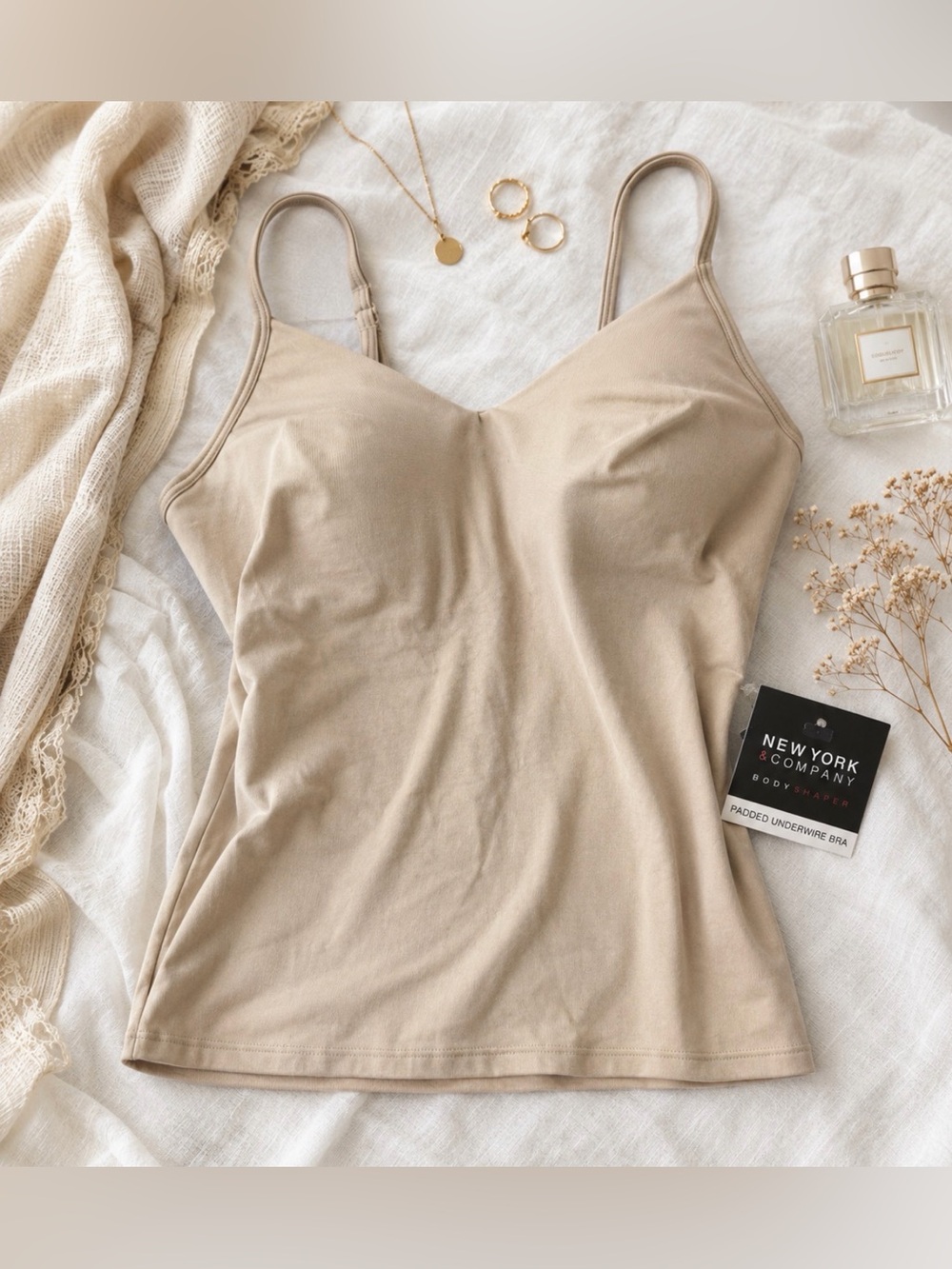 New York & Company Body Shaper Padded Underwire Camisole NWT Shapewear